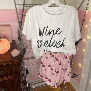 SHEIN Wine O’Clock 2-piece Set